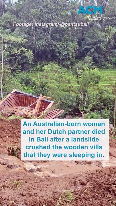Australian woman and partner killed in Bali landslide