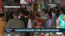 Pantau Harga Bahan Pokok di Pasar Kawat Sumut, Jokowi: Harga Beras Masih Baik