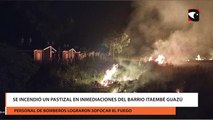 Se incendió un pastizal en inmediaciones del barrio Itaembé Guazú