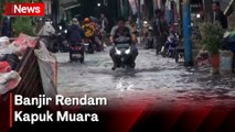 Banjir Rendam Kapuk Muara, Banyak Motor Mogok saat Melintas