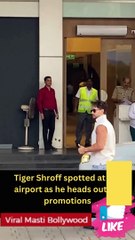 Tiger Shroff spotted at the airport as he heads out for 'Bade Miyan Chote Miyan' promotions