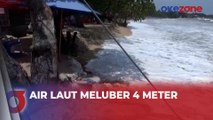Gelombang Pasang Hantam Pantai Kuta, Air Laut Meluber 4 Meter Dekati Bahu Jalan