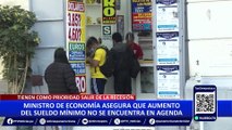 Sueldo mínimo en Perú: Esto dijo el ministro de Economía sobre un posible aumento