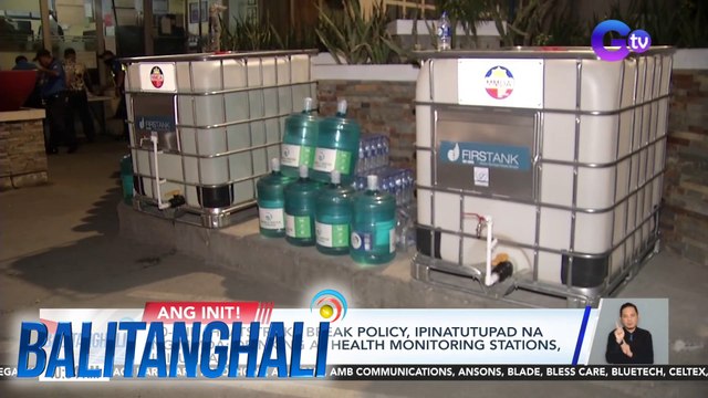 30-min. heatstroke break policy, ipinatutupad na ng MMDA; drinking at health monitoring stations, inilunsad | BT