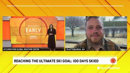 Keeping track of Lincoln's goal: 100 days skied