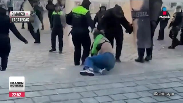 Colectivos feministas protestan en Zacatecas para condenar represión del 8 de marzo