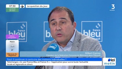 Gilbert Comos,  président de la fédération française du bâtiment de l'Hérault