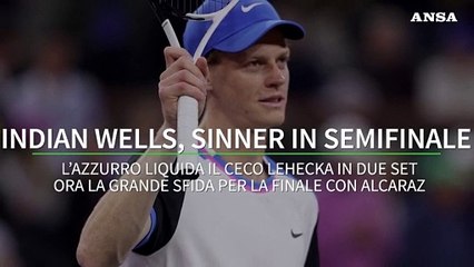 Sinner batte Lehecka, e' in semifinale a Indian Wells