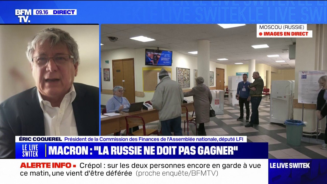 Éric Coquerel (député LFI): "Emmanuel Macron nous a hier fait rentrer encore un peu plus dans un rôle de belligérant et nous prépare à la guerre"