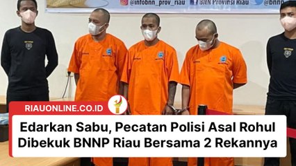 Edarkan S*bu, Pecatan Polisi Asal Rohul Dibekuk BNNP Riau Bersama 2 Rekannya