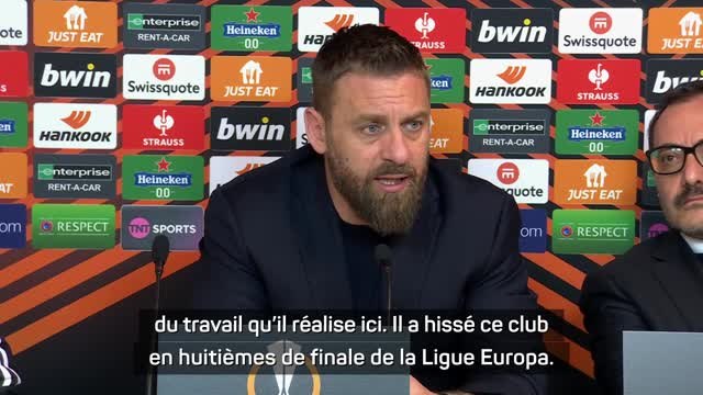 Roma - De Rossi admiratif de son homologue De Zerbi