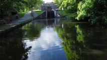 Drone footage of Bingley Five Rise Locks Canal & River Trust copyright - credit Canal & River Trust