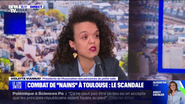 Violette Viannay (présidente de l'Association des personnes de petite taille), sur les combats de nains organisés dans une discothèque: C'est une hypocrisie absolue de dire qu'il s'agit ici de sport