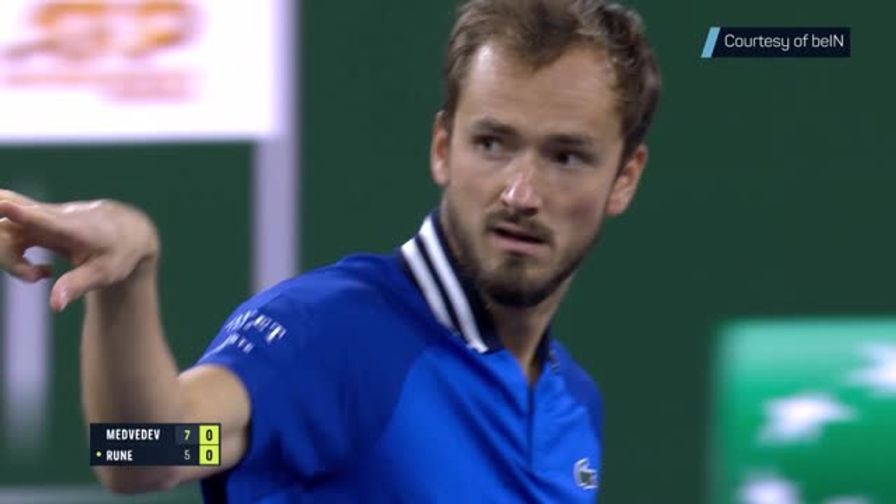 Medvedev stares down Rune in Indian Wells clash