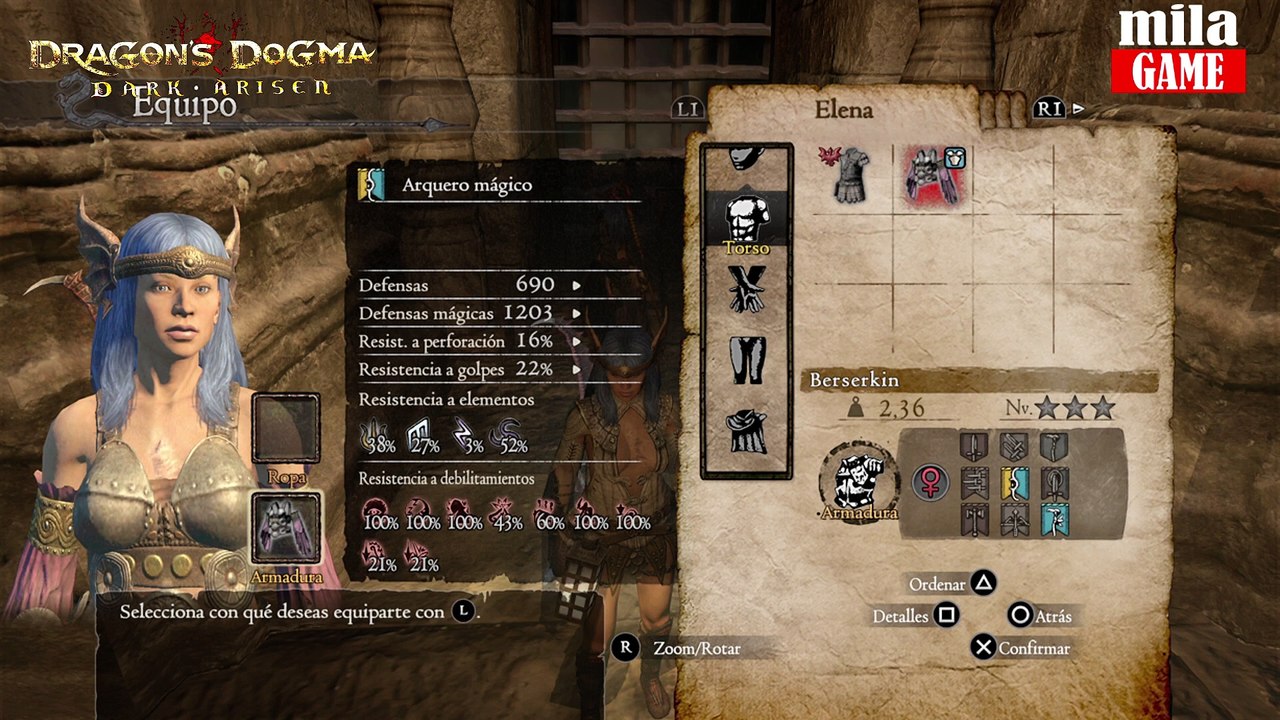 Dragon Dogma Consigue armadura femenina Berserkin