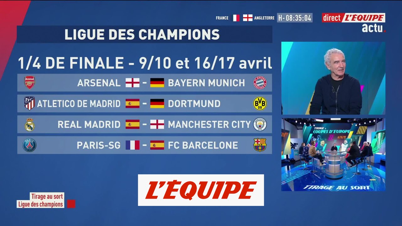 PSG-Barcelone en quarts de finale - Foot - C1 - Tirage au sort