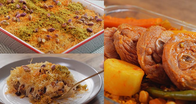 Tlitlou à l'agneau, kunafa fruits secs et crème - Chahwet Romdhan 2 EP 04
