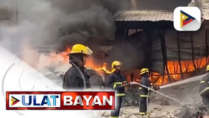 Sunog sa bodega ng plastic waste sa QC, inabot ng apat na oras bago nakontrol