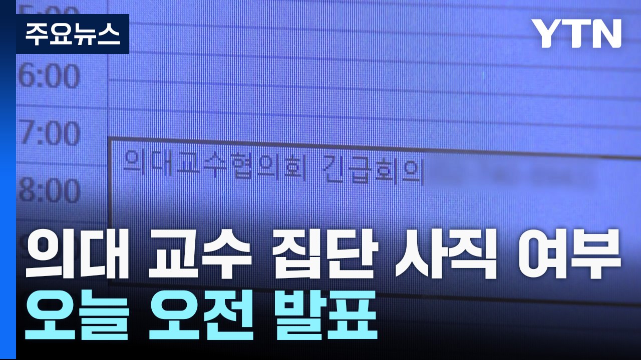 의대 교수 집단 사직 여부 오늘 오전 발표 / YTN