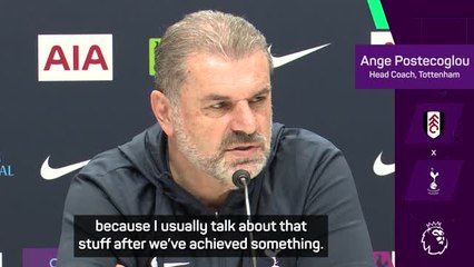 Download Video: Spurs need trophies to avoid 'false dawn' - Postecoglou