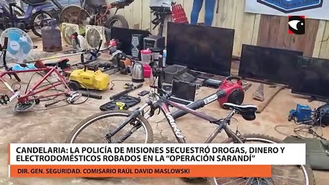 Candelaria | La Policía de Misiones detuvo a 9 personas, secuestró drogas, dinero y electrodomésticos durante la “Operación Sarandí”