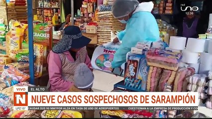 Nueve casos sopechosos de sarampión