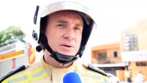 Entrevista com o Corpo de Bombeiros sobre incêndio em comércio na avenida Paraná