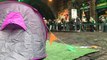 St Patrick's Day revellers camp outside pub to beat queues