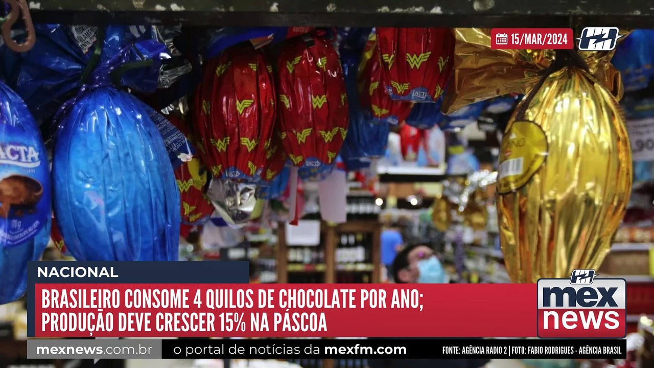 Brasileiro consome 4 quilos de chocolate por ano; produção deve crescer 15% na Páscoa