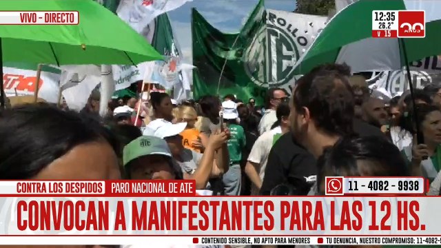Paro nacional ATE: se manifiestan contra los despidos