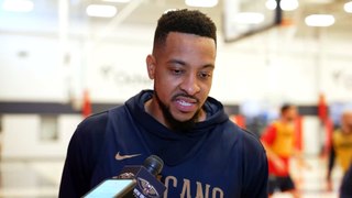 CJ McCollum Post-practice Interview - Clippers Game
