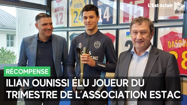 Ilian Ounissi, défenseur central des U17 de l'Estac, élu joueur du trimestre de l'Association