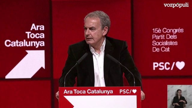 Zapatero en un mitin del PSC en Cataluña: La alternativa es el diálogo, la reforma y Salvador Illa