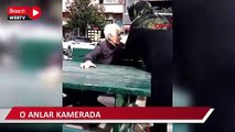 Kocası yeni ölen kadın, kendisini rahatsız eden kişiyi parkta dövdü; o anlar kamerada