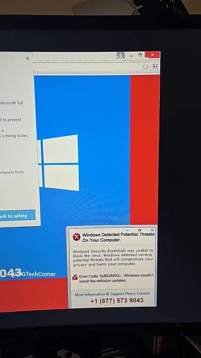 Exit browser lockdown on Windows with phishing ads