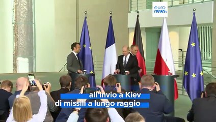 Guerra in Ucraina: Scholz, Macron e Tusk a Berlino per "vincere contro la Russia"
