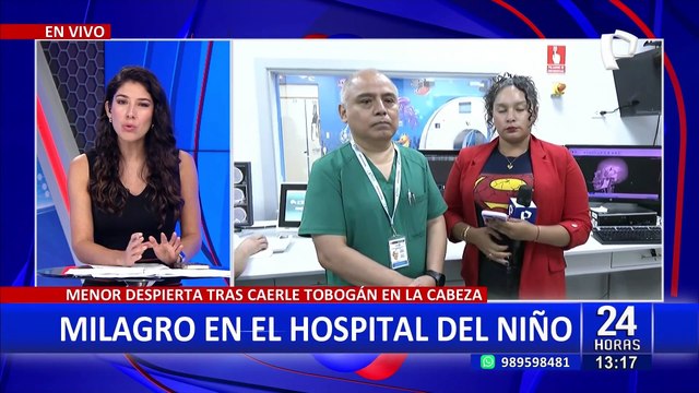 San Borja: niño se recupera tras caerle tobogán en la cabeza mientras jugaba en parque