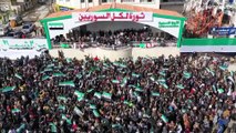 مظاهرات في إدلب في الذكرى 13 للثورة السورية