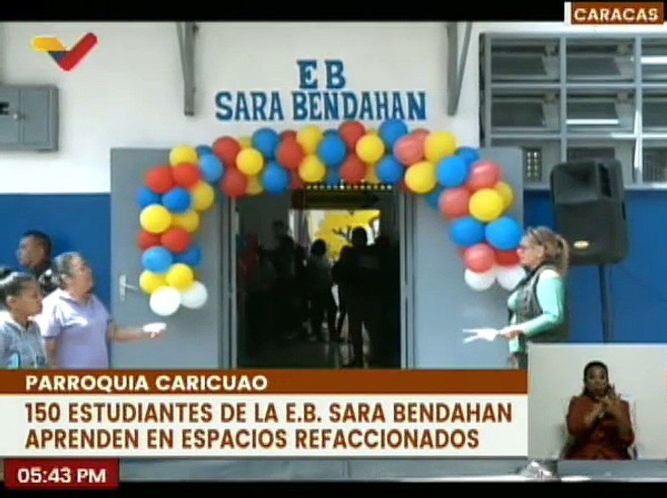 Caracas | Recuperación de la E.B. Sara Bendahan favorecerá a 150 estudiantes de la parroquia Caricuao