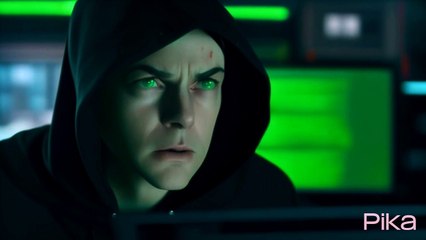 A Hacker trying to crack a video outdoor