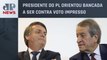 Valdemar Costa Neto afirma que discorda de Bolsonaro em relação às urnas eletrônicas