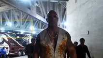 The Rock in Hollywood heel mode off air backstage on WWE SMACKDOWN