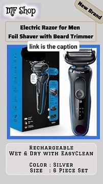 Electric Razor for Men Foil Shaver with Beard Trimmer, Rechargeable, Wet & Dry with EasyClean