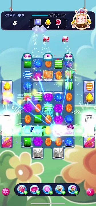 Candy crush: 16/3 gameplay (level 6182)