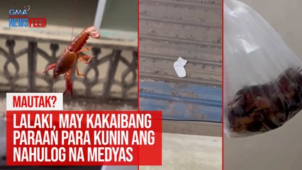 Download Video: Lalaki, may kakaibang paraan para kunin ang nahulog na medyas | GMA Integrated Newsfeed