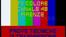Monoscopio TV colore Canale 48 Firenze. Prove tecniche di trasmissione. (Ricostruzione)