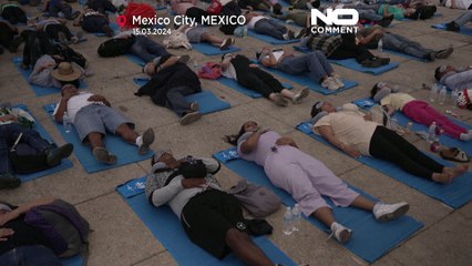 Vídeo. Así fue la "siesta masiva" en México el día Internacional del Sueño
