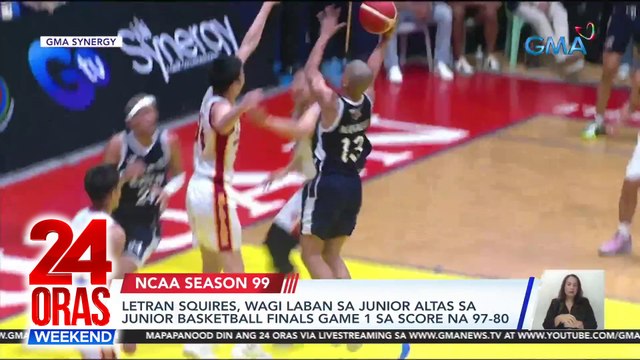 Letran Squires, wagi laban sa Junior Altas sa Junior Basketball Finals game 1 sa score na 97-80 | 24 Oras Weekend