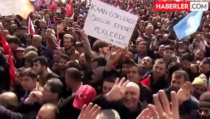 Cumhurbaşkanı Erdoğan, miting alanında ağlayan genç kızı teselli etti