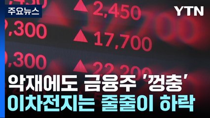 잇단 악재에도 금융주 '껑충'...코스피 지각변동 / YTN